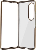 Geschikt voor Samsung Galaxy Z Fold 4 Rigid Case Achterkant Chrome champagne Edge Forcell