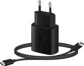 Originele Samsung 15W Power Adapter met USB-C Kabel 1 Meter 3A Zwart