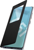 Geschikt voor Samsung Galaxy A51 Case Window Time Display Video-ondersteuning zwart
