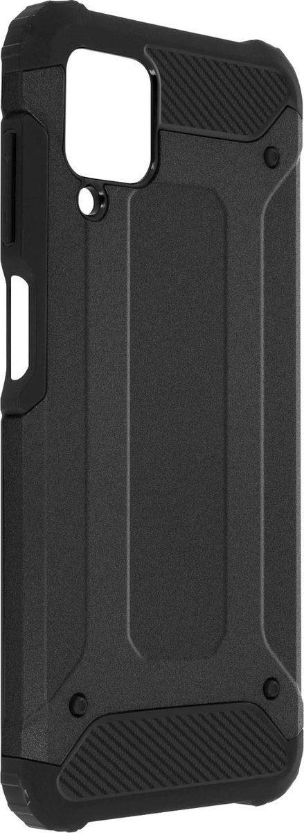 Geschikt voor Samsung Galaxy A12 Defender II-hoes Relief Hybrid Fall zwart