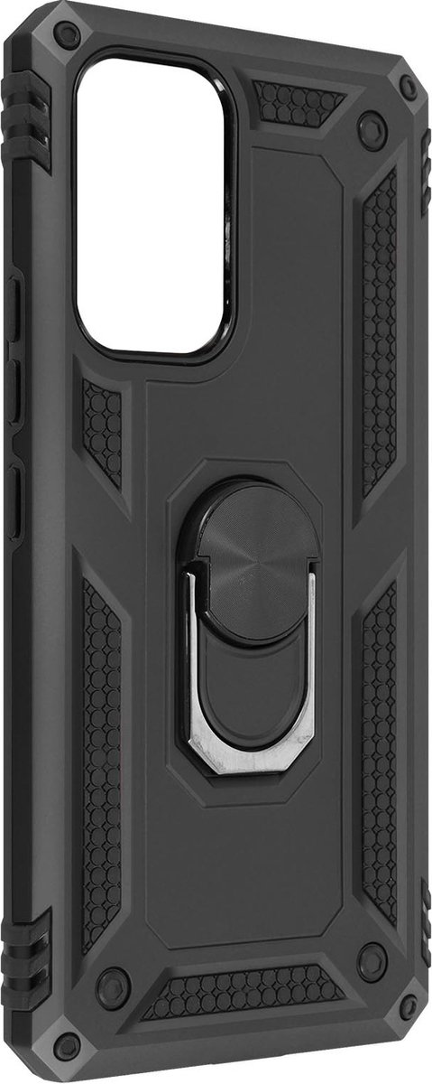 Geschikt voor Samsung Galaxy A53 5G Hybrid Case Video Support Ring zwart