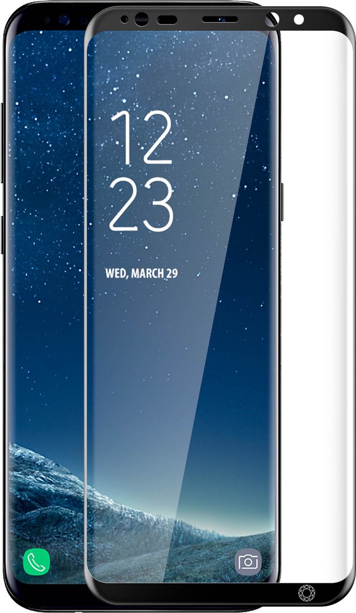 Force Case, Screenprotector geschikt voor Samsung Galaxy S8 - Tempered Glass 3D, Transparant