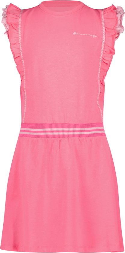4PRESIDENT Meisjes jurk - Neon Pink - Maat 110 - Meisjes jurken
