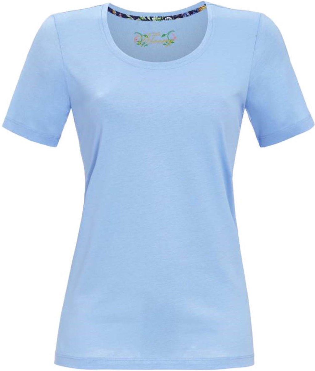 Dames pyjamashirt Ringella azuurblauw