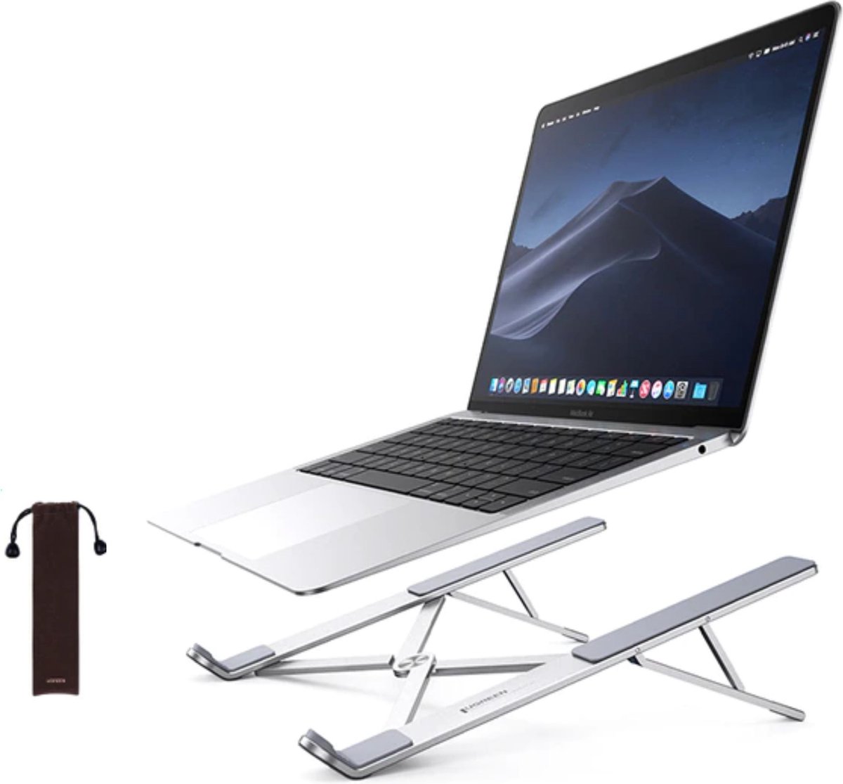 Ugreen® Laptop Standaard - Verstelbare Laptop Standaard - Laptop Verhoger - Laptop Standaard Opvouwbaar - Laptop Houder - Verstelbaar - Opvouwbaar - Zilver