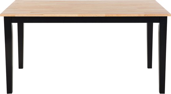 GEORGIA - Eettafel - Zwart - 90 x 150 cm - Rubberhout