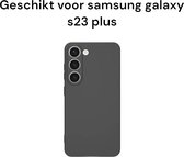Samsung Galaxy S23 Plus hoesje achterkantje zwart siliconen - back cover black