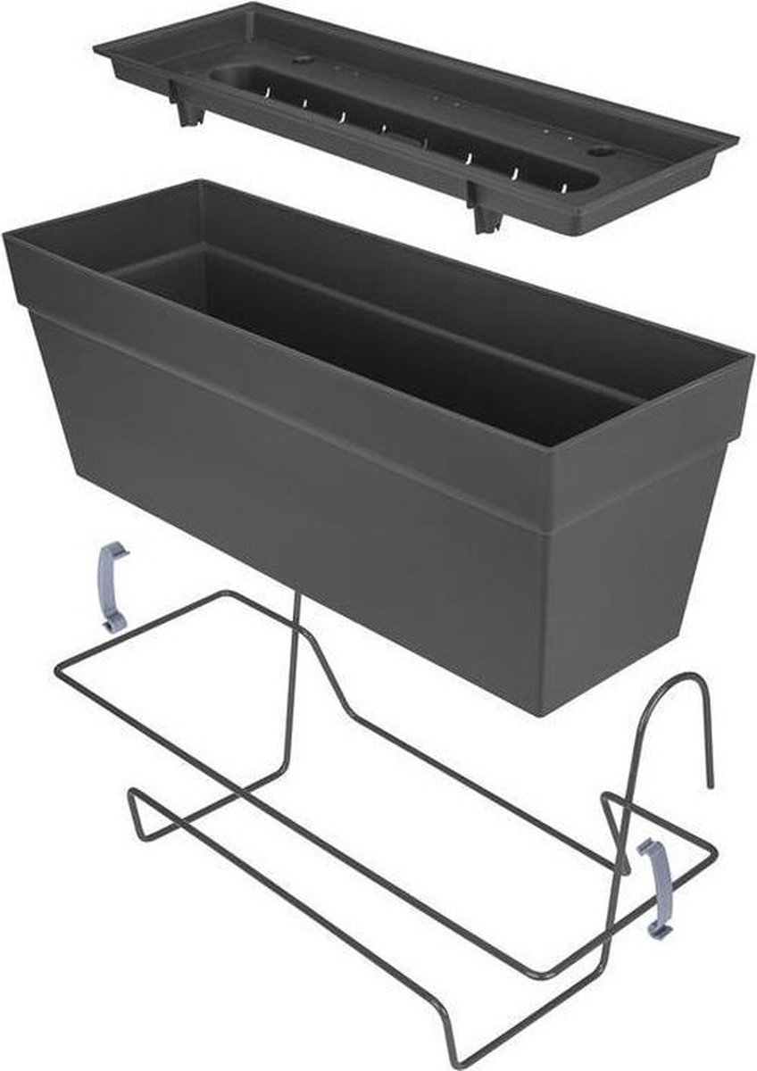 Elho Loft Urban Balcony Planter Allin1 50 - For Outdoor Balcony