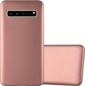 Cadorabo Hoesje geschikt voor Samsung Galaxy S10 5G in METALLIC ROSE GOUD - Beschermhoes gemaakt van flexibel TPU silicone Case Cover