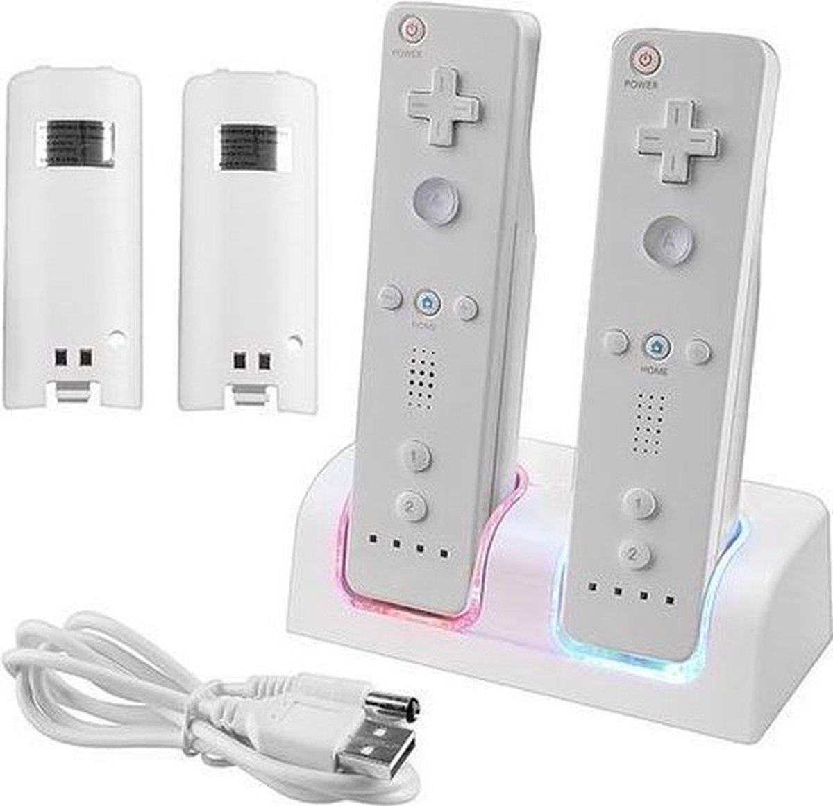 Dock Charger Station Voor De Nintendo Wii Controller Dock - USB Docking Met Batterij Accu Pack - Op Laadstation - AA Commerce