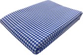 Geruit Tafelkleed Kleine ruit blauw 140 x 320 (Strijkvrij) - boerenbont - picknick - oktoberfeest - gezoomd