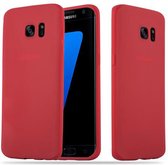 Cadorabo Hoesje geschikt voor Samsung Galaxy S7 EDGE in CANDY ROOD - Beschermhoes gemaakt van flexibel TPU silicone Case Cover