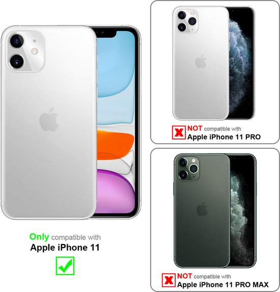 De hoes is alleen compatibel met Apple iPhone 11. Niet compatibel met iPhone 11 PRO en PRO MAX.