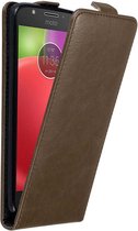 Cadorabo Hoesje voor Motorola MOTO E4 in KOFFIE BRUIN - Beschermhoes in flip design Case Cover met magnetische sluiting