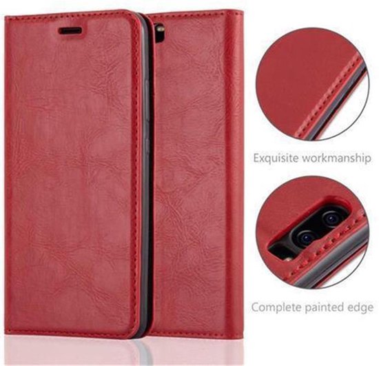 Coque Cadorabo pour Huawei P10 en ROUGE POMME - Coque de protection avec fermeture magnétique
