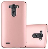 Cadorabo Hoesje geschikt voor LG G3 in METAAL ROSE GOUD - Hard Case Cover beschermhoes in metaal look tegen krassen en stoten