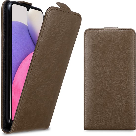 Coque Cadorabo pour Samsung Galaxy A33 5G en COFFEE BROWN - Coque de protection au design rabattable avec fermeture magnétique