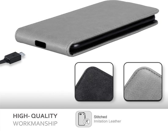 Coque Cadorabo pour Samsung Galaxy S21 ULTRA en GRIS TITANE - Coque de protection au design rabattable avec fermeture magnétique