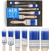 Verf Kwasten - verfroller - Acrylverven -aint brush roll - paint stuff - Verf Borstels Set - Paint Brushes Set 6