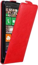 Cadorabo Hoesje geschikt voor Nokia Lumia 929 / 930 in APPEL ROOD - Beschermhoes in flip design Case Cover met magnetische sluiting
