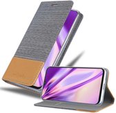 Cadorabo Hoesje geschikt voor Samsung Galaxy A10 / M10 in LICHTGRIJS BRUIN - Beschermhoes met magnetische sluiting, standfunctie en kaartvakje Book Case Cover Etui
