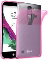 Cadorabo Hoesje geschikt voor LG G4C / G4 MINI / MAGNA in TRANSPARANT ROZE - Beschermhoes gemaakt van flexibel TPU Silicone Case Cover