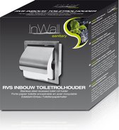 Inbouw toiletrolhouder RVS 16.2 x 15.2 x 7 cm