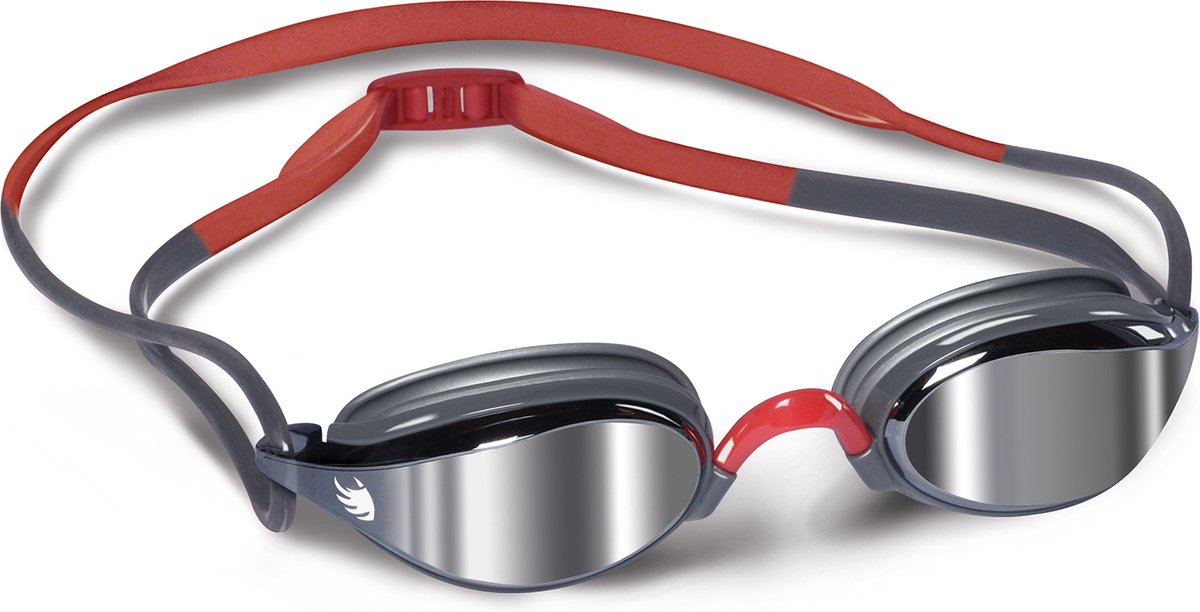 BTTLNS zwembril - gespiegelde lenzen - zwembril openwater - triathlon zwembril - verstelbare neusbrug - zwembril volwassenen - Shrykos 1.0 - zilver