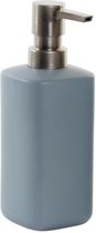 Zeeppompje/zeepdispenser lichtgrijs polystone 300 ml - Badkamer/keuken zeep dispenser