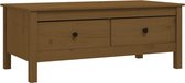 vidaXL - Salontafel - 100x50x40 - cm - massief - grenenhout - honingbruin