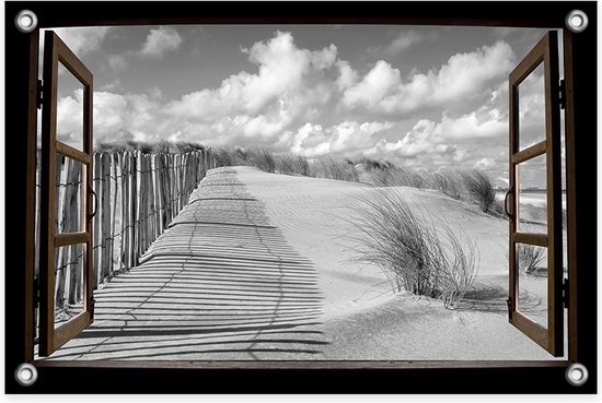 Tuinposter Doorkijk Beach Scene