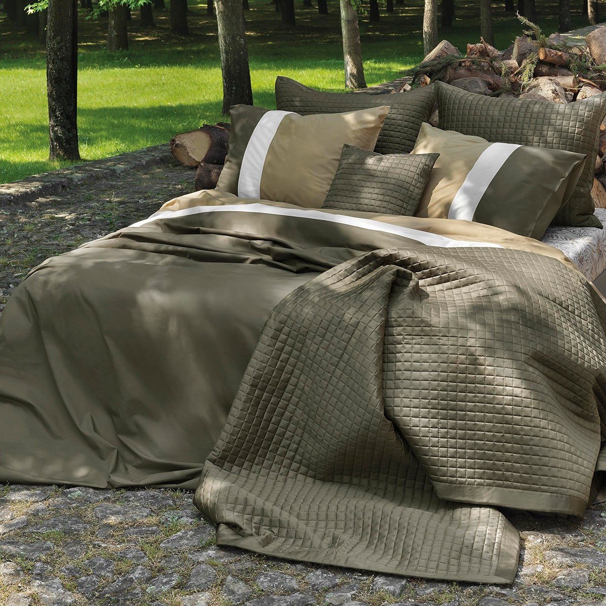 Dommelin Dekbedovertrekset Padua Percal 200TC 260x200/220, Kleur: Brons