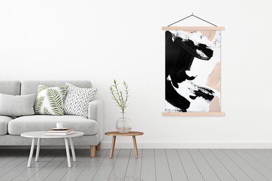 Porte-affiche avec affiche - Affiche scolaire - Peinture - Design - Abstrait - 120x180 cm - lattes vierges