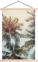 Porte-affiche avec affiche - Affiche scolaire - Palmier - Été - Tropical - 60x90 cm - Lattes vierges