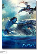 Poster Avatar The Way of Water - Film poster - James Cameron - Avatar 2 - Hoogglanzend - Geschikt om in te lijsten - A2 - 60x40 - Wanddecoratie