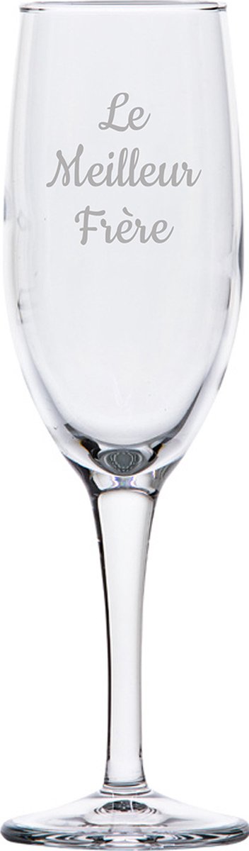Champagneglas gegraveerd - 16,5cl - Le Meilleur Frère