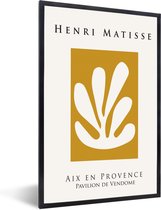 Cadre photo avec affiche - Matisse - Jaune ocre - Formes - Feuilles - Plastique - 60x90 cm - Cadre pour affiche