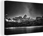 Toile Peinture Ciel Etoilé - Berg - Nuit - 180x120 cm - Décoration murale XXL