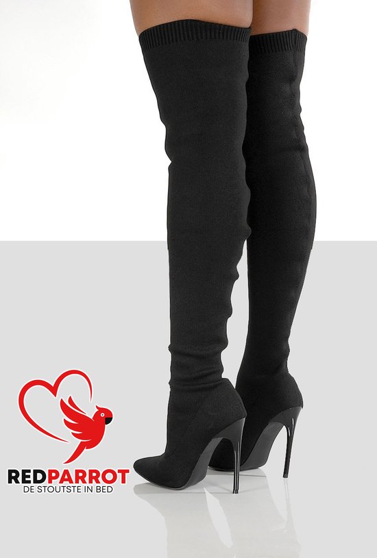 Prachtige zwarte Naaldhakken met hoge Kousen | Erotische Laarzen met hoge Hakken| | bol.com