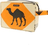 Trousse de toilette en sacs de ciment recyclés - Yindee - camel