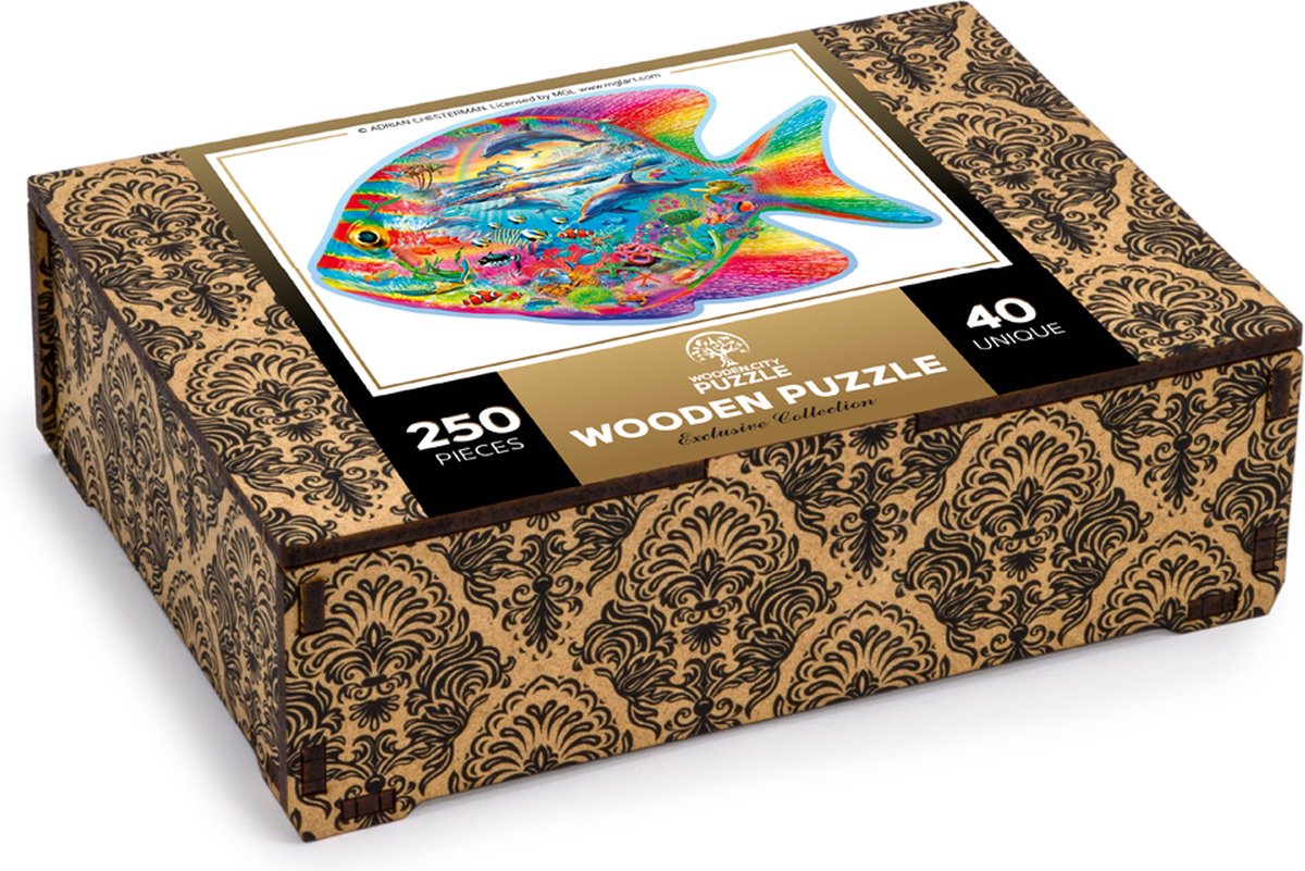 Houten Stad Magische Vissen Houten Puzzel - 250 stukjes