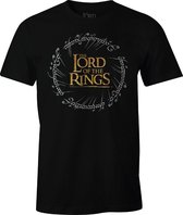 The Lord Of The Rings - Black Men's T-shirt Ring Logo - L
