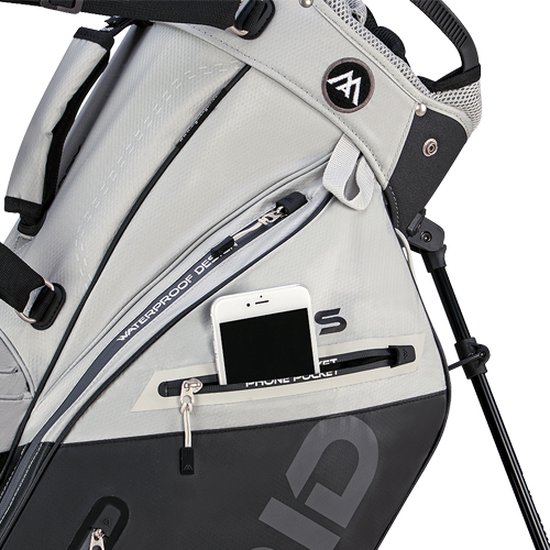 Big Max Dri Lite Hybrid Plus - Waterwerende Golftas - Standbag - Grijs Zwart — afbeelding 5