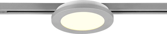 LED Railverlichting - Plafondlamp - Plafondverlichting - DUOLINE - 2 Fase - 9W - Warm Wit 3000K - Dimbaar - Rond - Mat Titaan - Kunststof