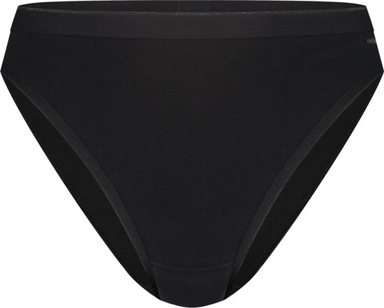 Zwarte tailleslip met een dunne elastische band aan de taille.