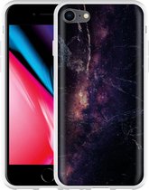 iPhone 8 Hoesje Black Space Marble - Designed by Cazy