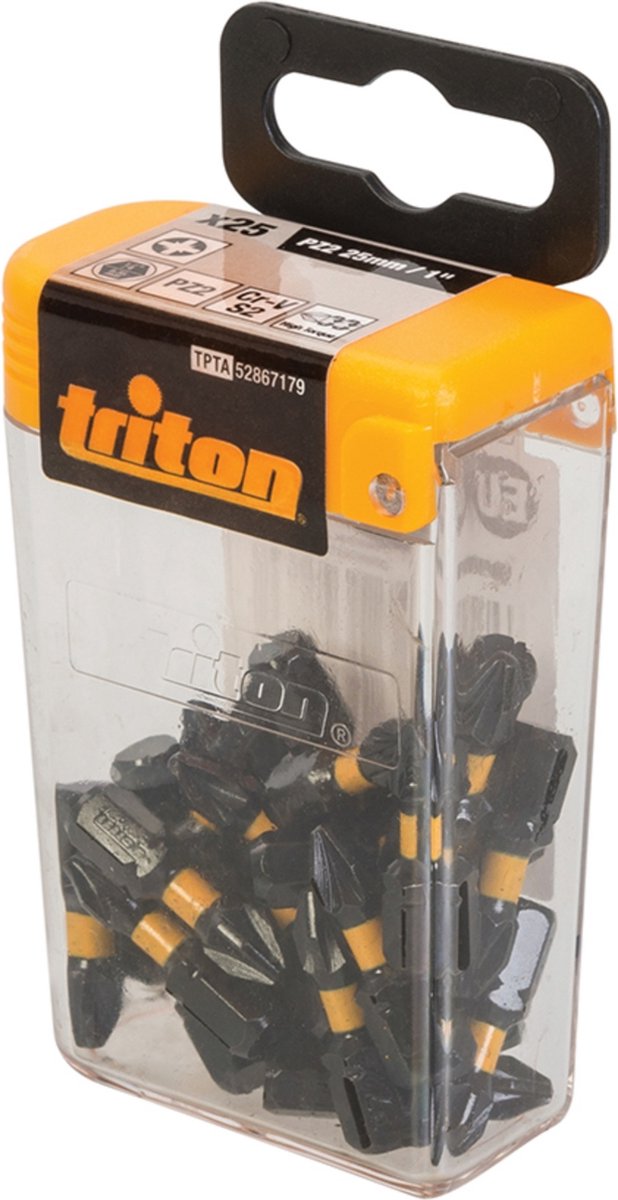Triton Pozidriv Impact Schroefbit - PZ2 - Hoge Koppel - Duurzaam - 25 mm - 25 stuks