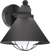 EGLO Vintage Barrosela - Buitenverlichting - Wandlamp - 1 Lichts - Zwart
