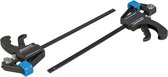 Silverline Snelspanklemmen - 15 cm - Verlosmechanisme - Nylon kaken - 2 stuks