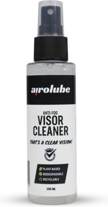 Airolube Natuurlijke Reiniger van Vizier en Sportbril met Anti Condens Werking - Anti Fog Visor Cleaner - 100 ml
